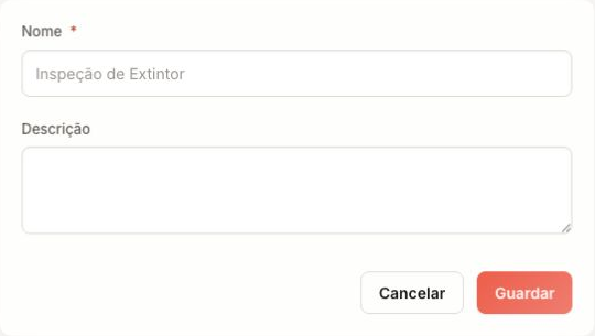 Checklist template name and description.